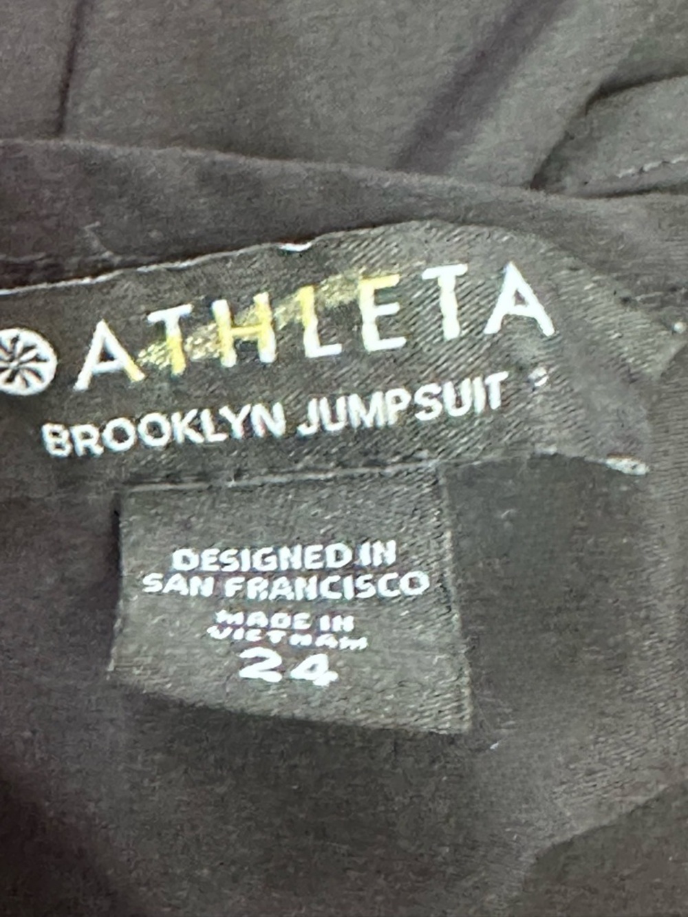 Athleta Brooklyn Jumpsuit Black Size 24 Wide Leg Stretch Travel Career Pockets - Picture 7 of 10